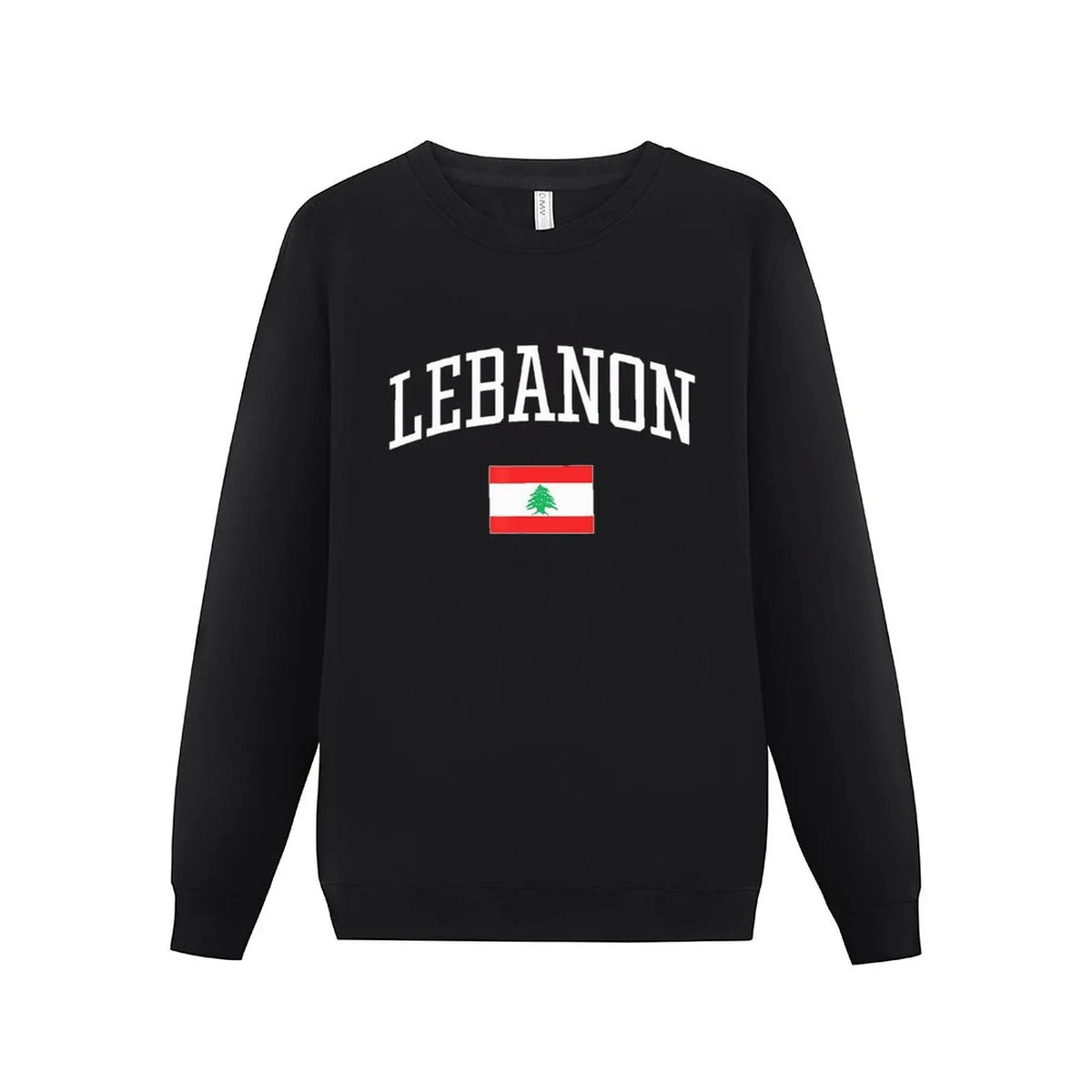Lebanon Flag Stripe Sweatshirt Cedar Tree Design