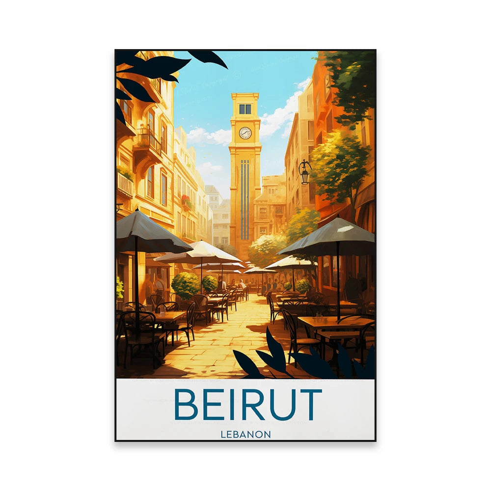 1pc frameless Lebanon Beirut Wall Art