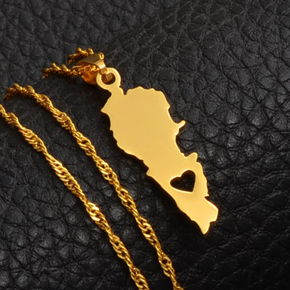 Lebanon Country Map Pendant