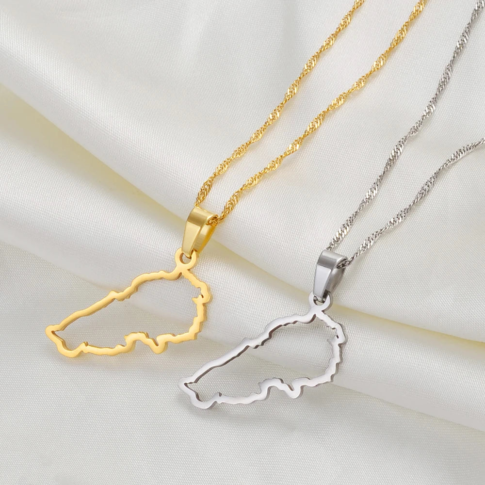 Lebanon Map Pendant Necklaces