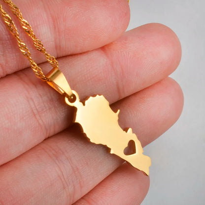 Lebanon Country Map Pendant