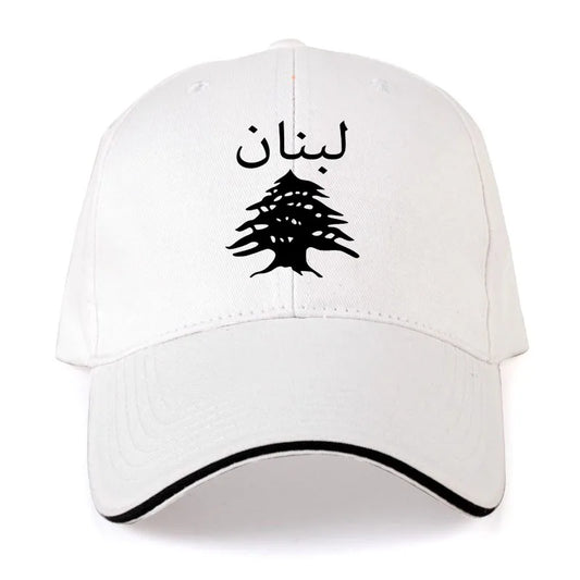 White Cedar Tree Arabic Script Lebanon Cap