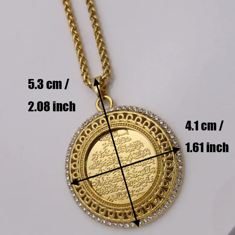 AYATUL KURSI crystal Pendant necklace