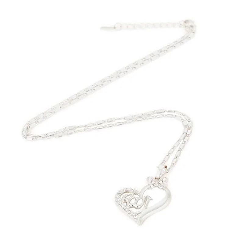 Heart Shaped Gold Allah Pendant Necklace