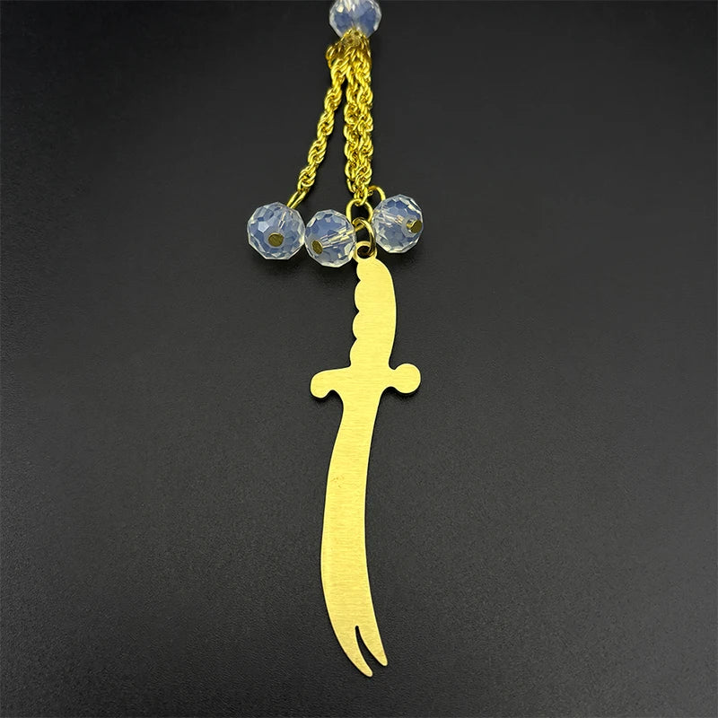 Zulfiqar Sword Car Pendant Prayer Beads