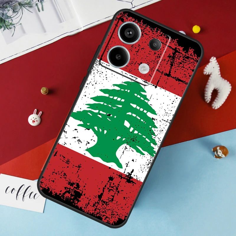 Lebanon Flag Map Case For Xiaomi Redmi Note 14 12 11 10 13 Pro 15 Pro Plus Redmi 15 14C 10C 12C 13C 15C Cover