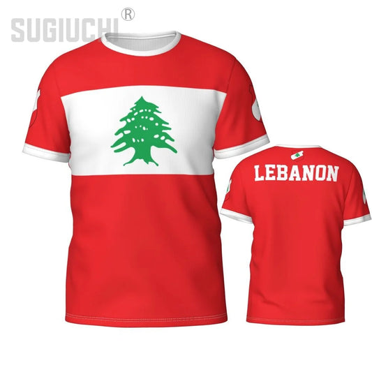 Lebanon Flag Graphic Jersey Shirt