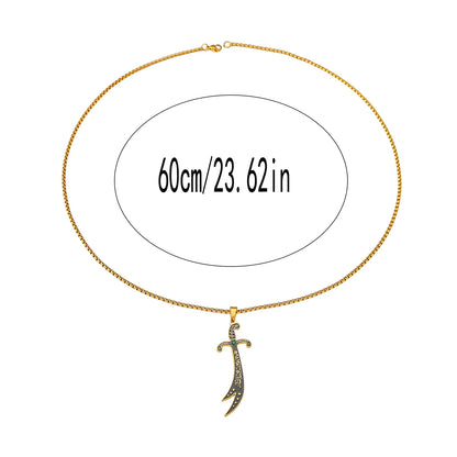 Zulfiqar Sword Necklace Arabic Calligraphy