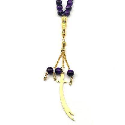 Zulfiqar Sword Prayer Beads Dark Blue