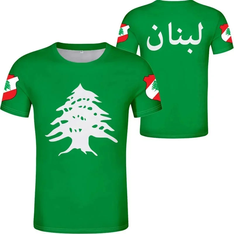 3D Lebanon Flag T Shirt