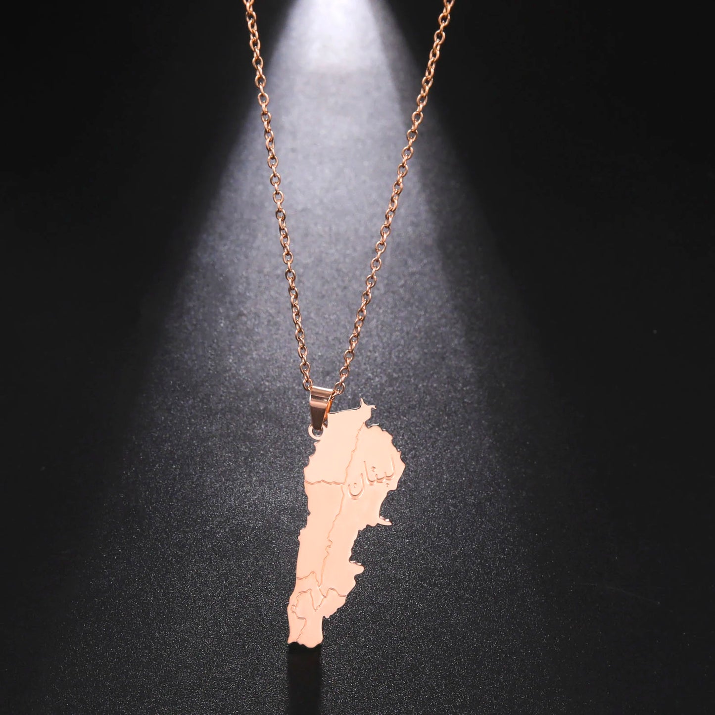 Lebanon Map Pendant Necklaces for Men Women Stainless Steel Lebanese State Necklace Jewelry 2026 Gifts Wholesale New