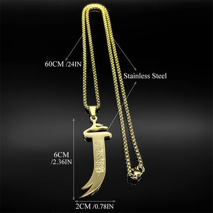 Zulfiqar Sword Pendant Necklace