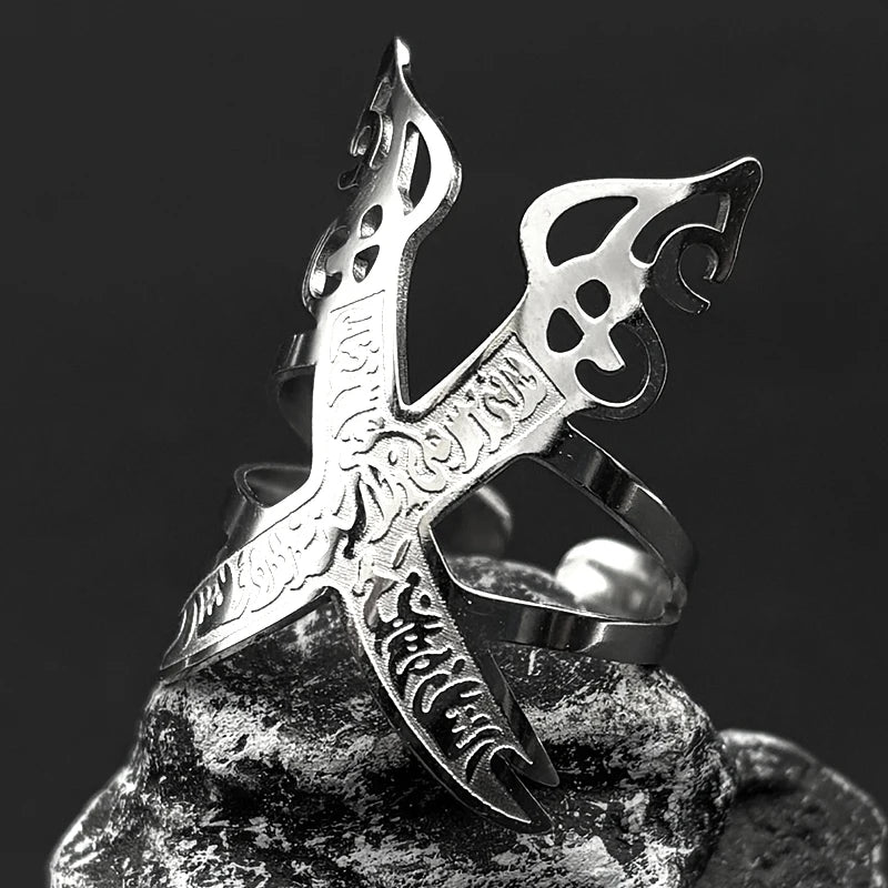 Imam Ali Sword Open Ring