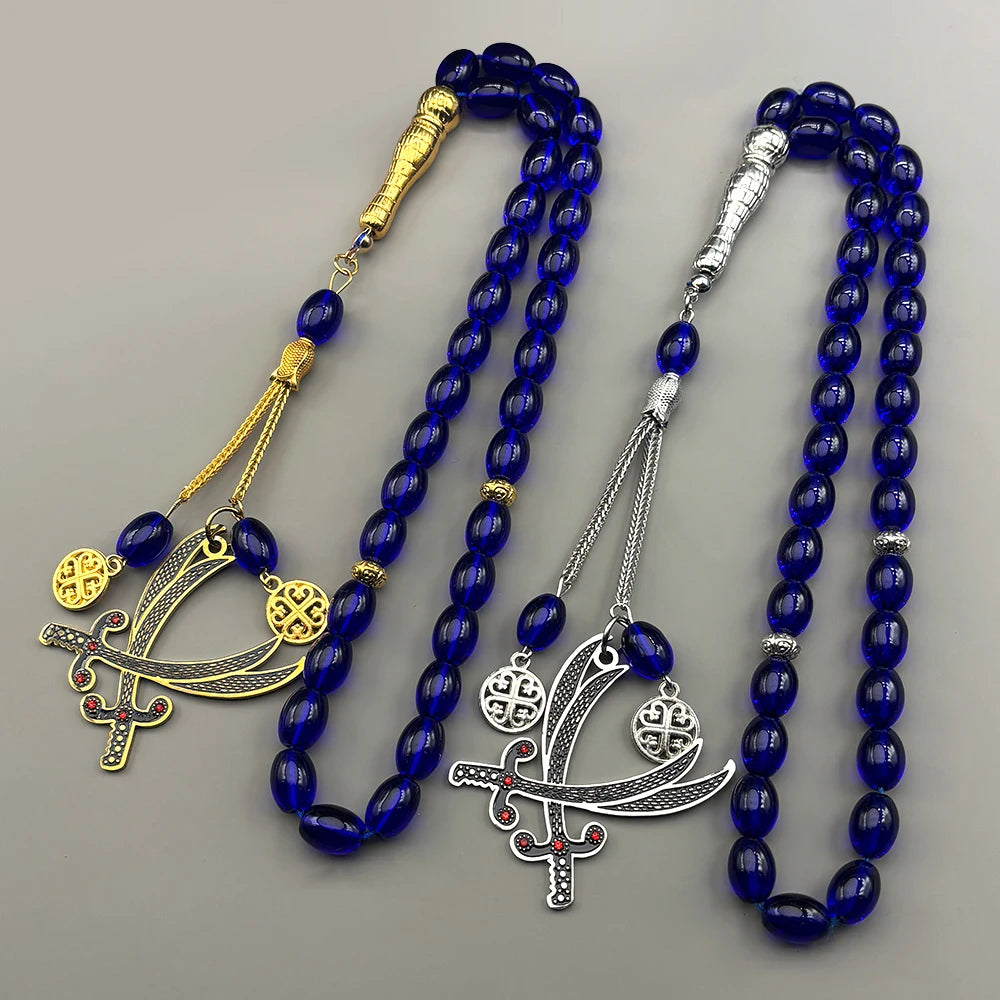 Imam Ali Zulfiqar Sword Blue Glass