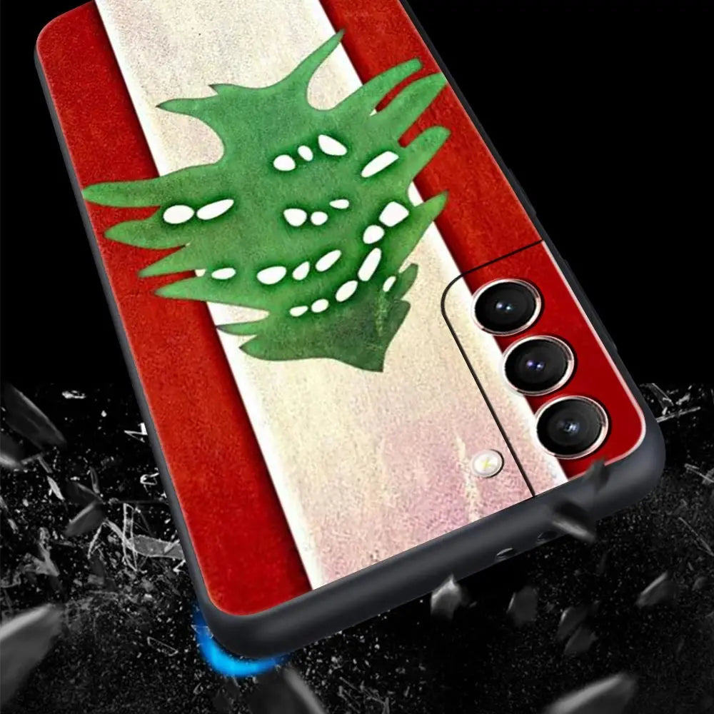 Beirut Lebanon Flag Phone Case For Samsung Galaxy S25 S24 S23 S22 S20 Ultra S21 FE 5G S10 Plus S10E Soft TPU Cover