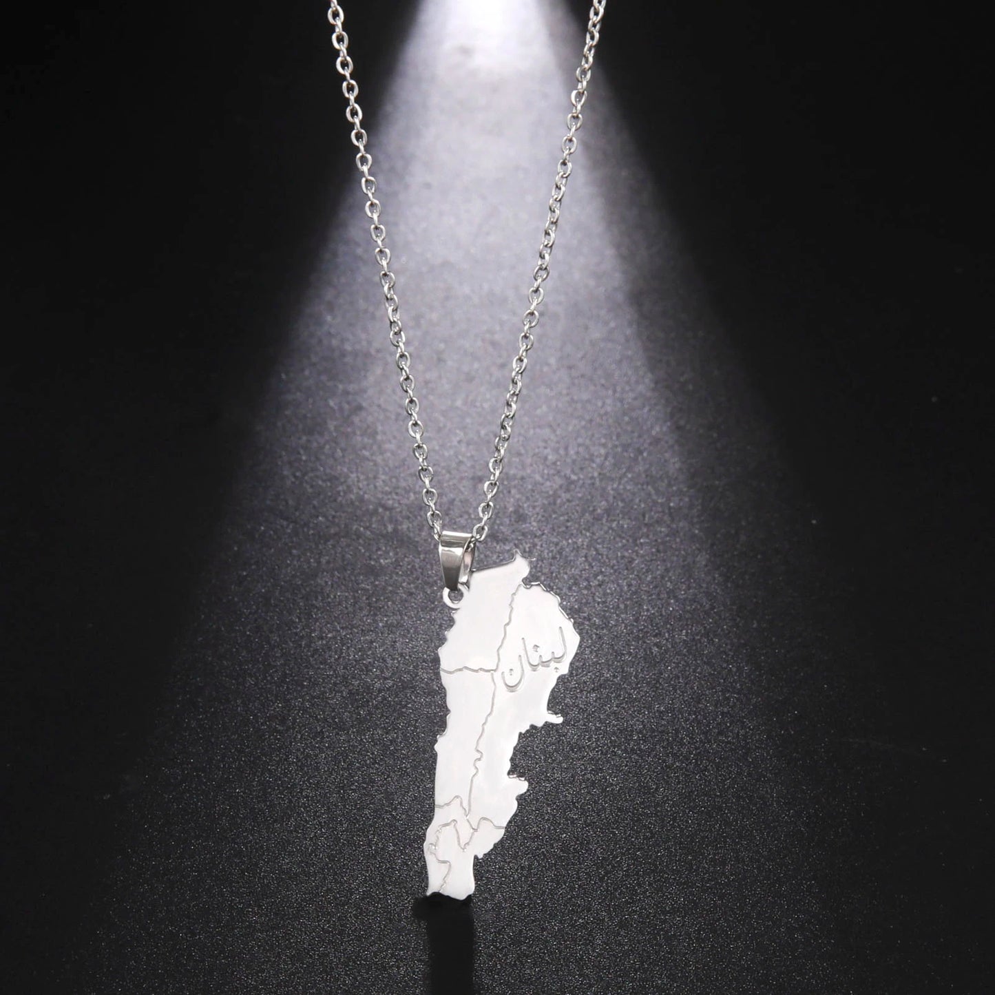 Lebanon Map Pendant Necklaces for Men Women Stainless Steel Lebanese State Necklace Jewelry 2026 Gifts Wholesale New