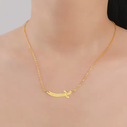 Imam Ali Zulfiqar Sword Pendant Necklace Stainless Steel