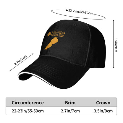 Lebanon Flag Map Cedar Tree Baseball Cap
