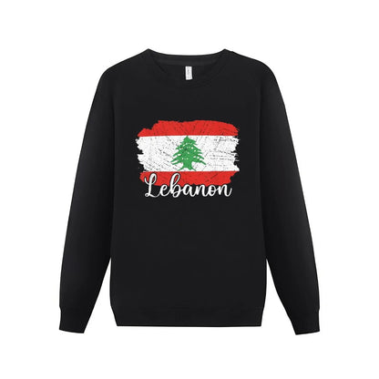 Hoodies Lebanon Flag Lebanese Country Map Hoodie Pullover Sweatshirts