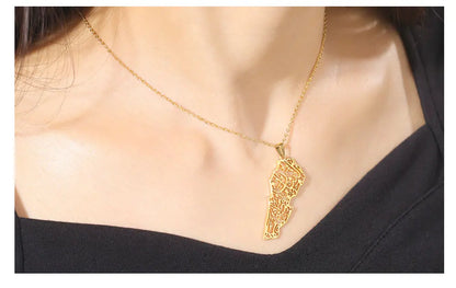Lebanon Map Pendant Necklace