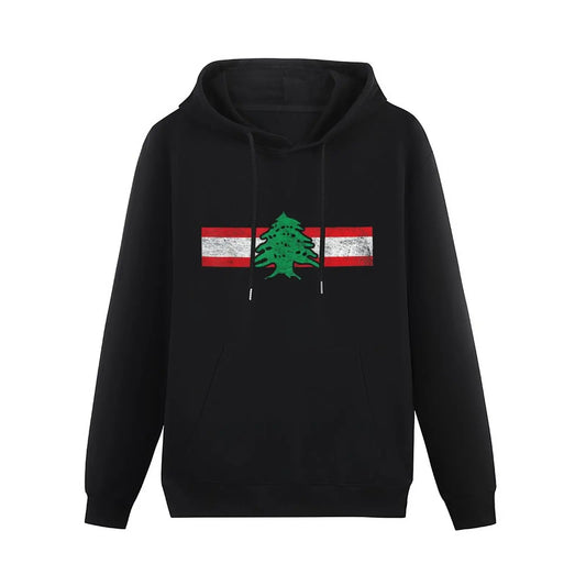 Lebanon Flag Accent Casual Hoodie