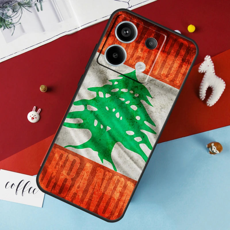 Lebanon Flag Map Case For Xiaomi Redmi Note 14 12 11 10 13 Pro 15 Pro Plus Redmi 15 14C 10C 12C 13C 15C Cover