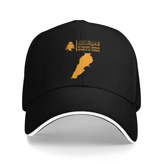 Lebanon Flag Map Cedar Tree Baseball Cap