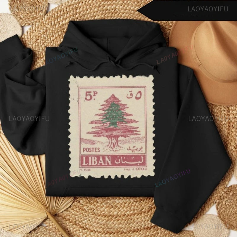 Lebanon Vintage Stamp Hoodie
