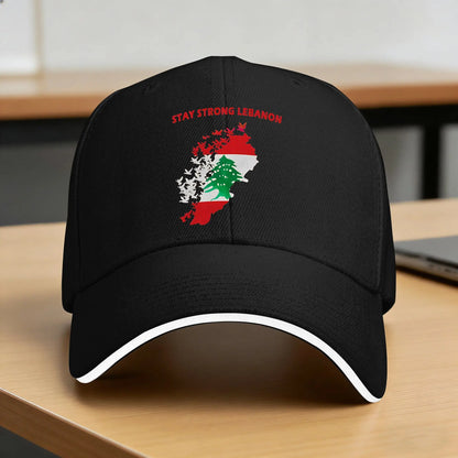 Baseball Cap Lebanon Flag Map