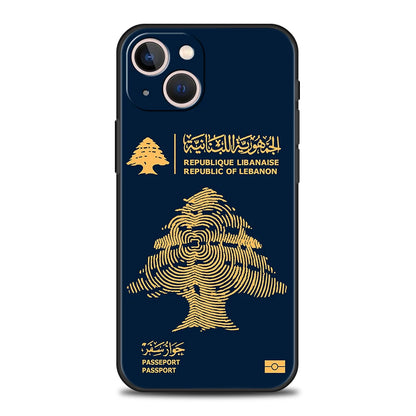 Luxury TPU Soft Phone Case For iPhone 17 Air 16E 16 11 15 14 Pro MAX 12 13 7 8 Plus X XR XS SE 2022 Cover Lebanon Passport