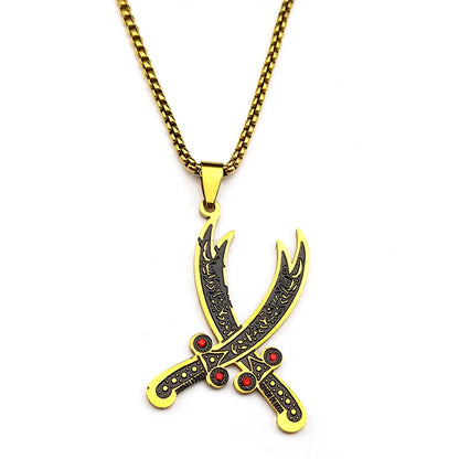 Imam Ali Sword Muslim Chain Necklace