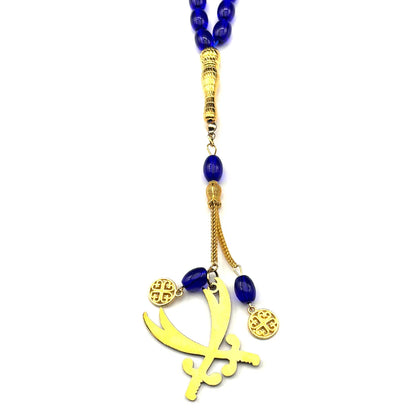 Imam Ali Zulfiqar Sword Blue Glass