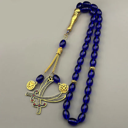 Imam Ali Zulfiqar Sword Blue Glass