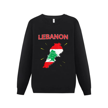 Hoodies Lebanon Flag Lebanese Country Map Hoodie Pullover Sweatshirts
