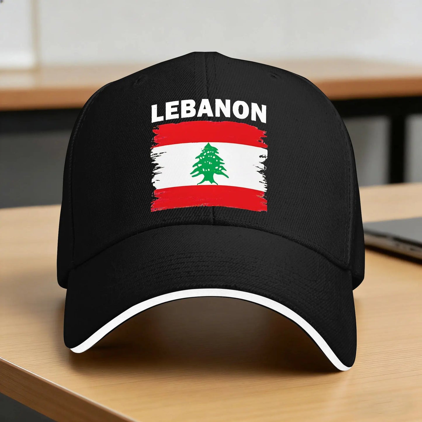 Baseball Cap Lebanon Flag Map