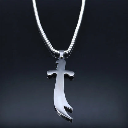 Necklace Stainless Steel Imam Ali Zulfiqar Sword