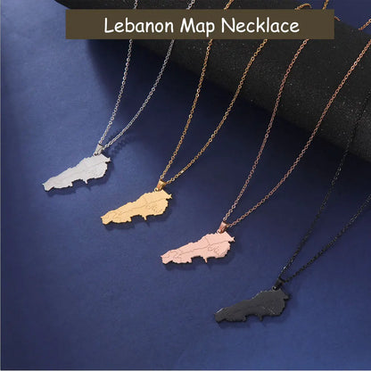 Lebanon Map Pendant Necklaces for Men Women Stainless Steel Lebanese State Necklace Jewelry 2026 Gifts Wholesale New