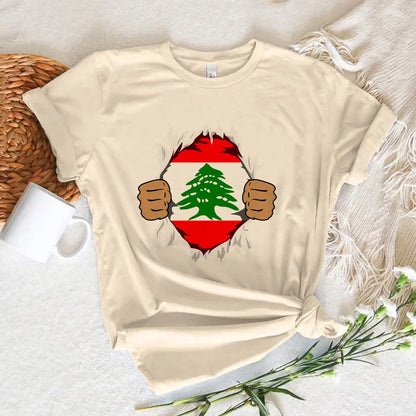 Lebanon top women crew neck top female anime clothes