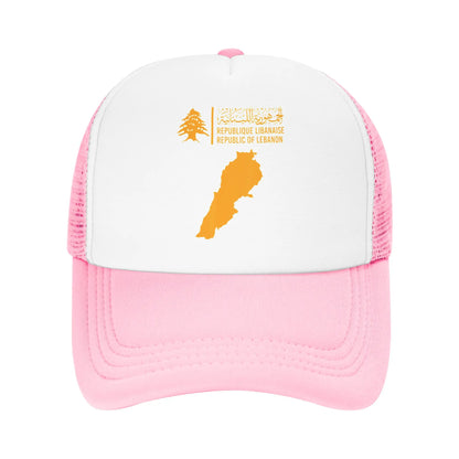 Lebanon Flag Map Beirut Cedar Tree Lebanese Mesh Baseball Cap