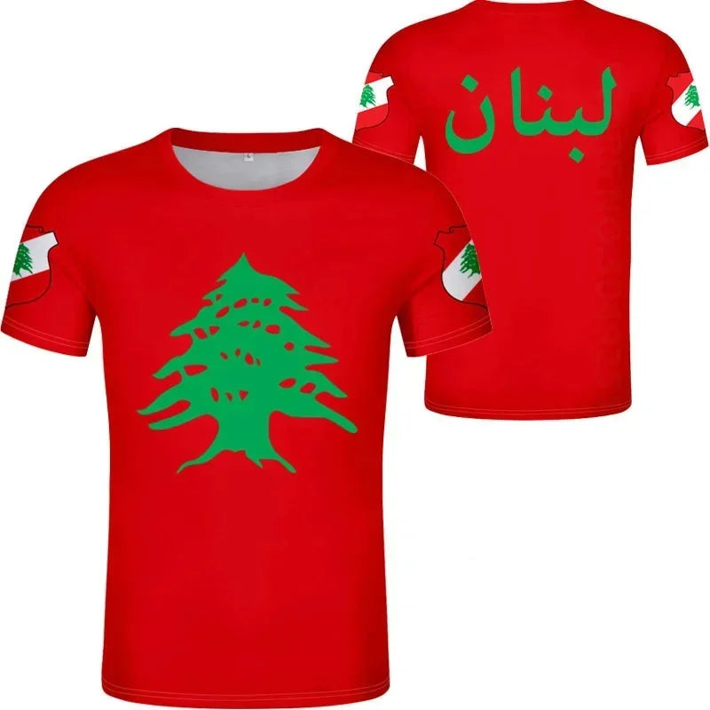 3D Lebanon Flag T Shirt