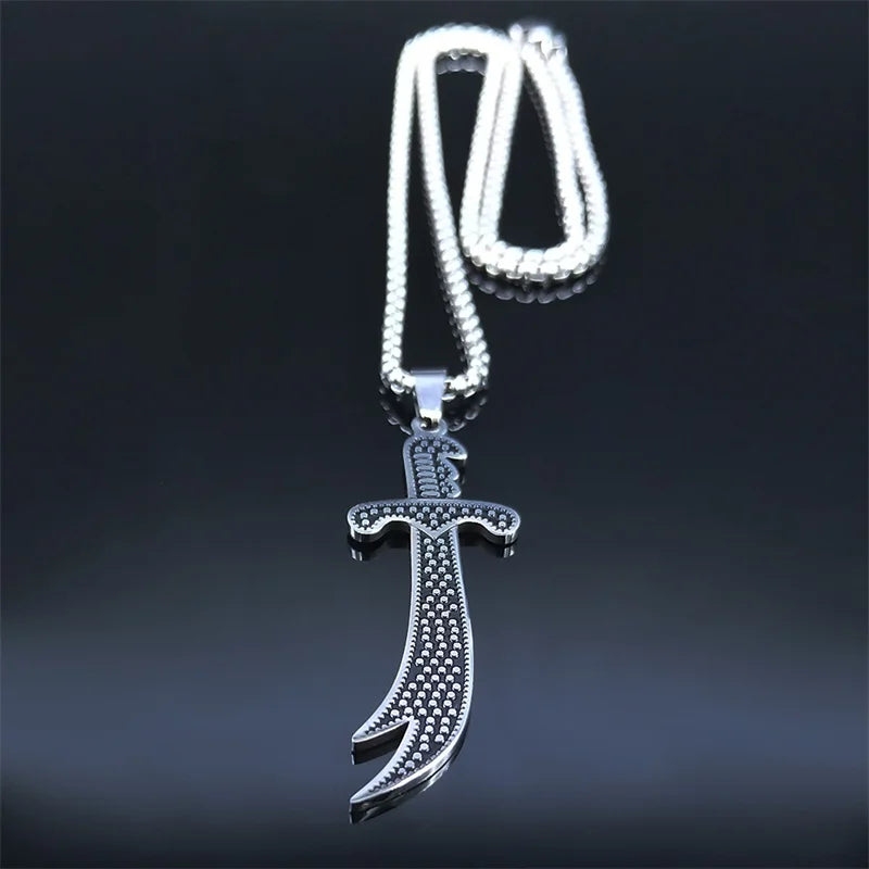 Necklace Stainless Steel Imam Ali Zulfiqar Sword