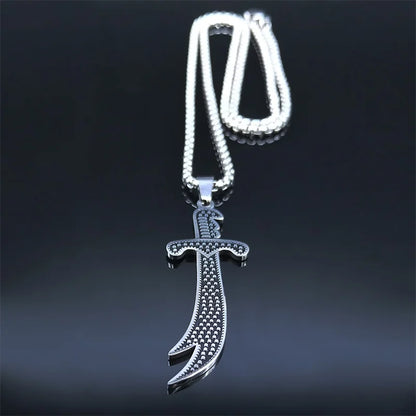 Necklace Stainless Steel Imam Ali Zulfiqar Sword