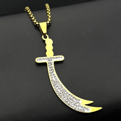 Islamic Imam Ali Zulfiqar Sword Pendant Necklace