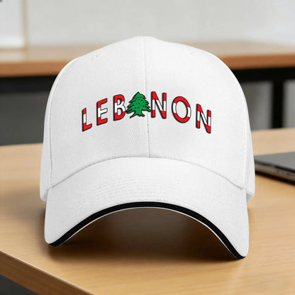 Baseball Cap Lebanon Flag Map