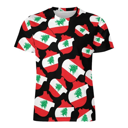 3D Lebanon Flag T Shirt
