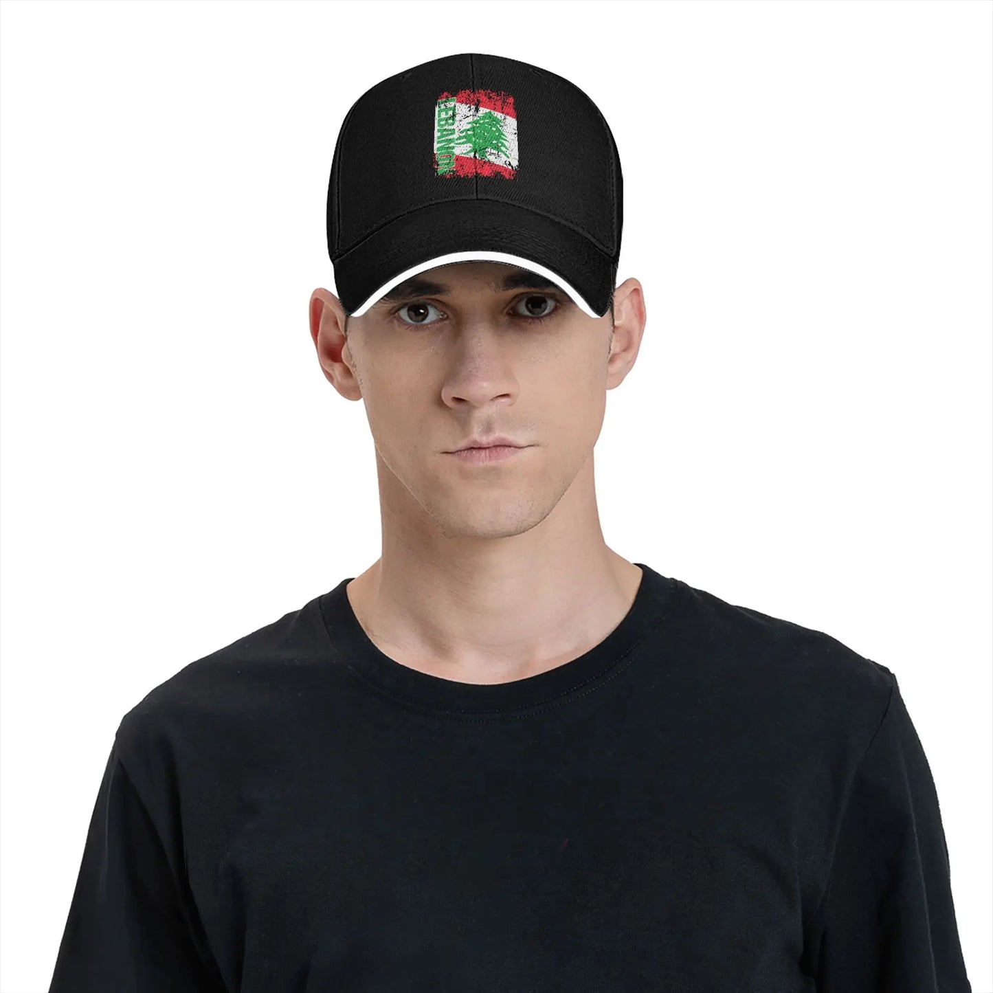 LEBANON Flag Vintage Distressed Baseball Cap