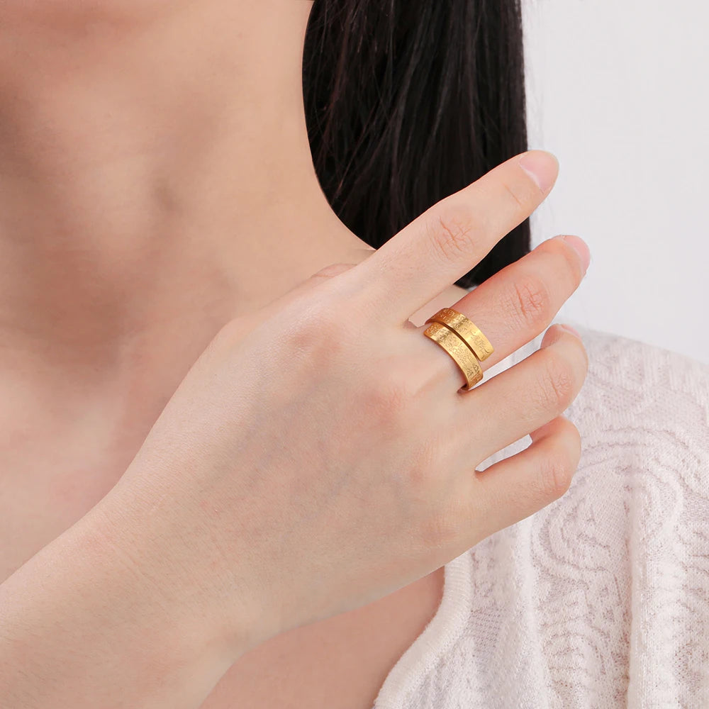Ayatul Kursi Stainless Steel Ring Adjustable