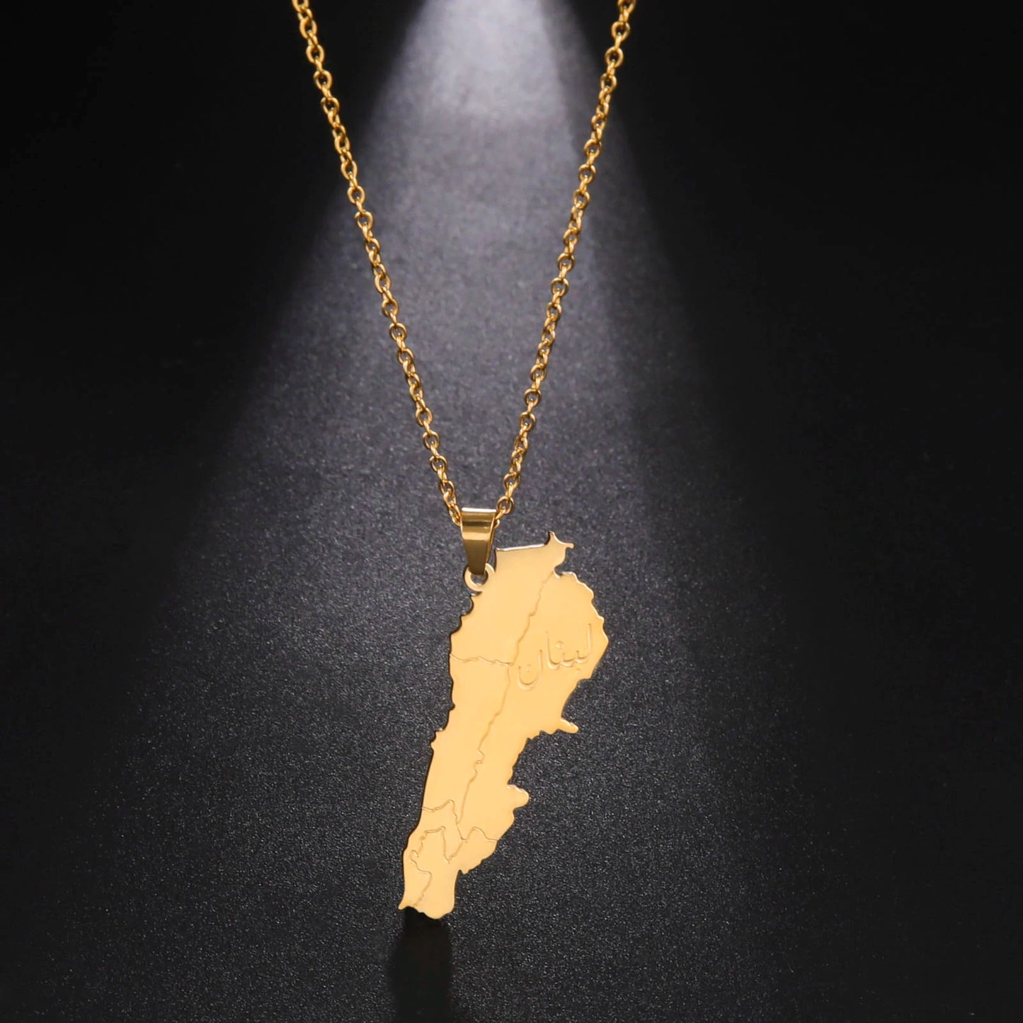 Lebanon Map Pendant Necklaces for Men Women Stainless Steel Lebanese State Necklace Jewelry 2026 Gifts Wholesale New
