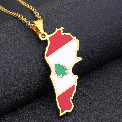 Lebanon Map Flag