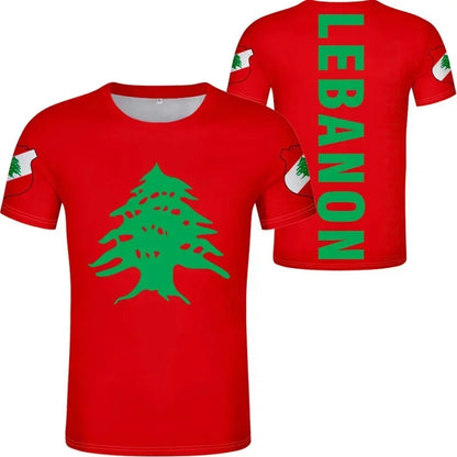 3D Lebanon Flag T Shirt